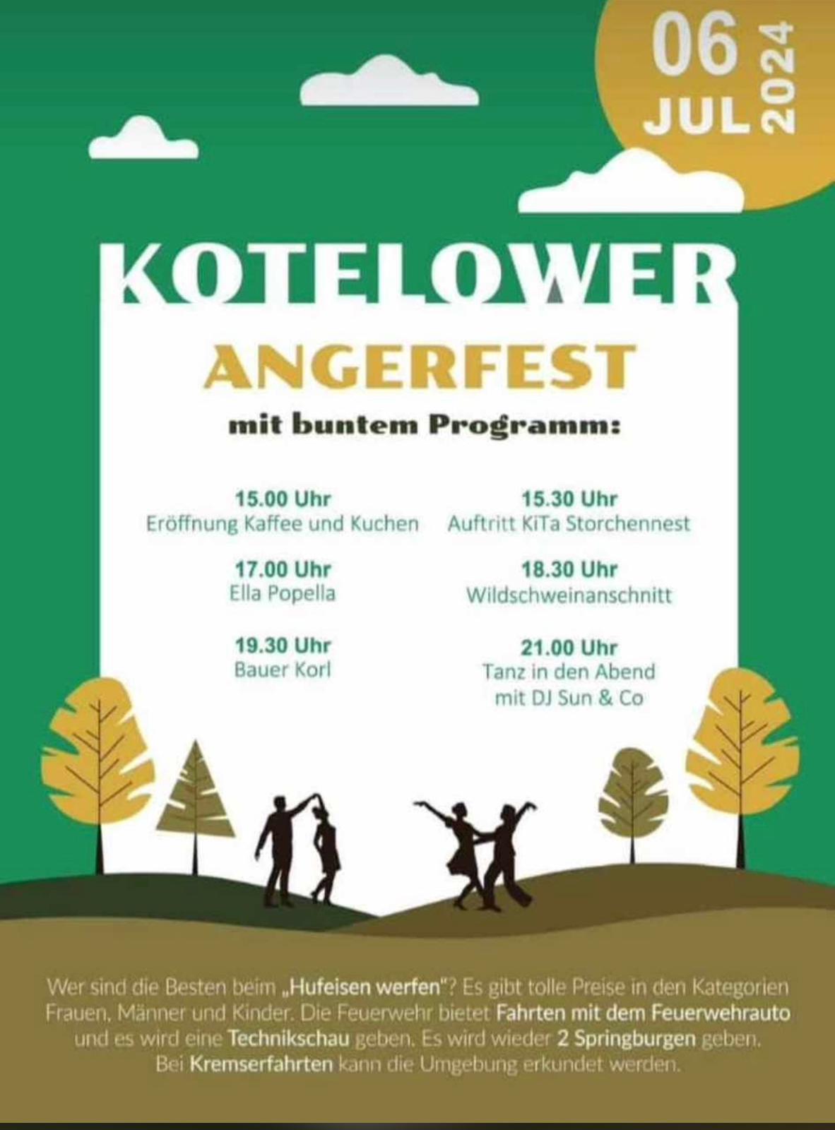 Fyler für das Angerfest Kotelow 2024